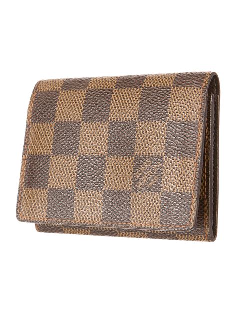 louis vuitton white damier card case|damier canvas card holder.